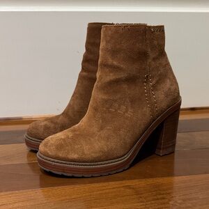 Crown Vintage Tan Suede Ankle Booties